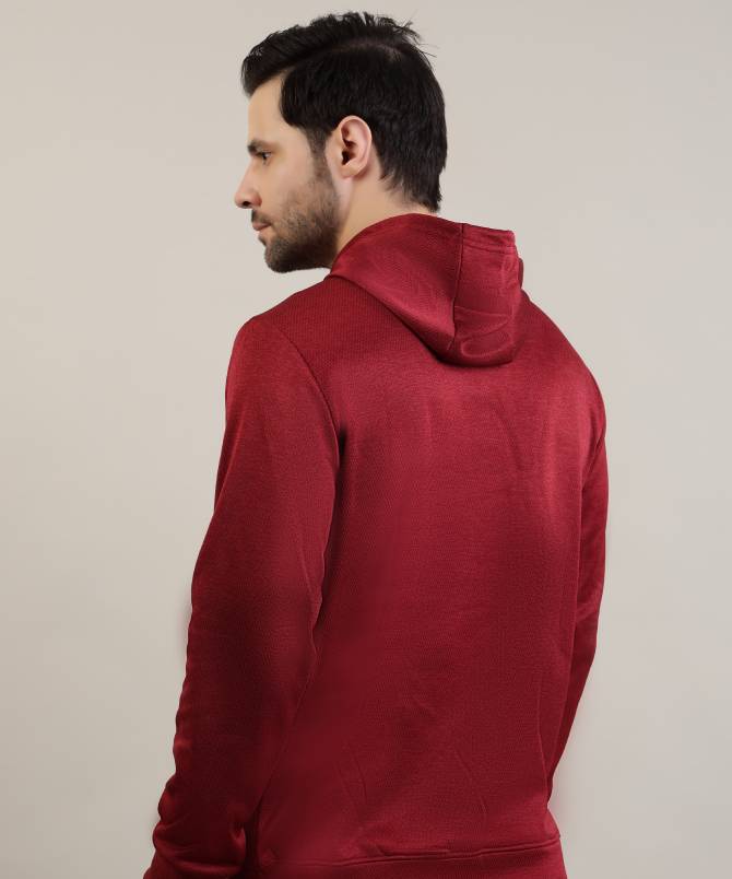 Men's Hoodie - ZONE by Active N Alive maroon - Image 2