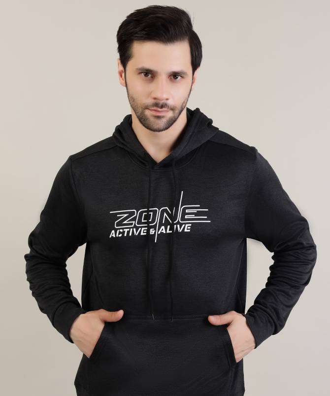 Men's Hoodie - ZONE by Active N Alive Balck