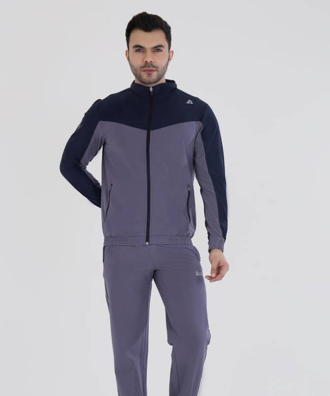 Men's v panel high neck woven tracksuit set - Image 7