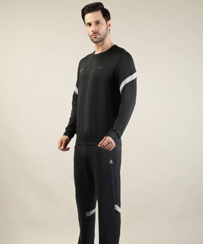 Men's athletic crew neck sweatshirt with track pant set - Image 3