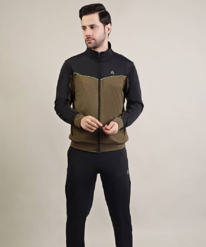 Men' colur block high neck tracksuit set - Image 4