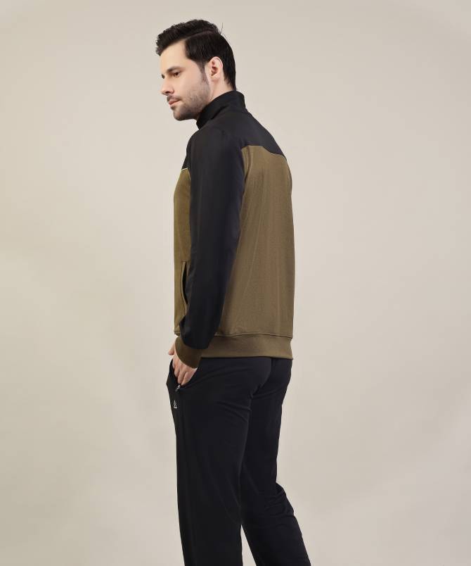 Men' colur block high neck tracksuit set - Image 3