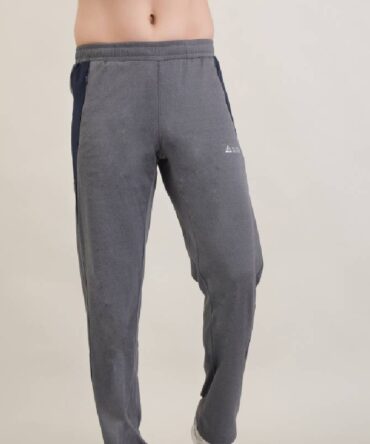Men's contrast panel straight fit track pants