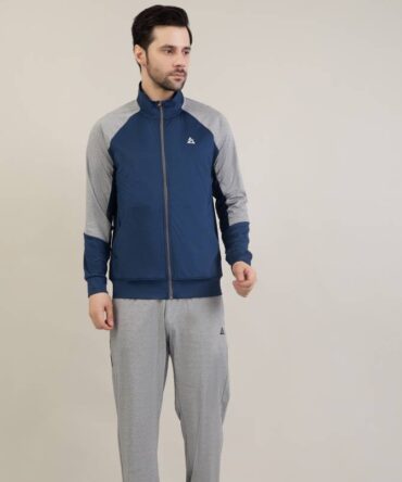 Men's contrast high neck tracksuit set