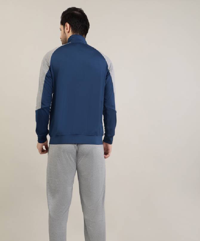 Men's contrast high neck tracksuit set - Image 4