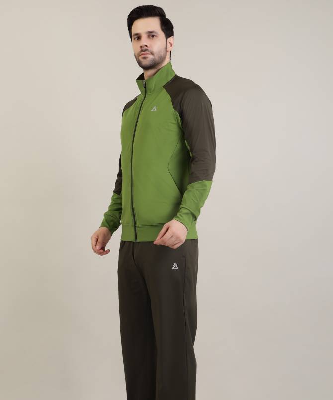 Men's contrast high neck tracksuit set - Image 3