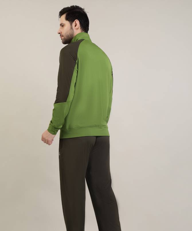 Men's contrast high neck tracksuit set - Image 2