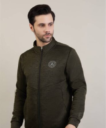 Men's high neck active fleece jacket