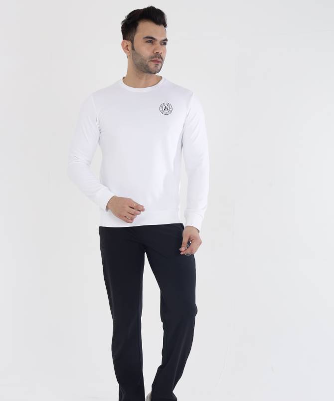 Men's classic crew neck sweatshirt with track pant set - Image 2