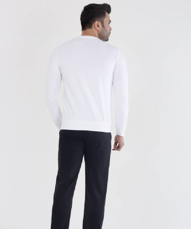 Men's classic crew neck sweatshirt with track pant set - Image 8